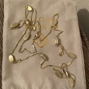 Long gold Kendra Scott necklace